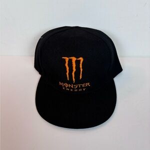 Monster Energy Motocross Black Flatbill Hat Cap SnapBack Adjustable